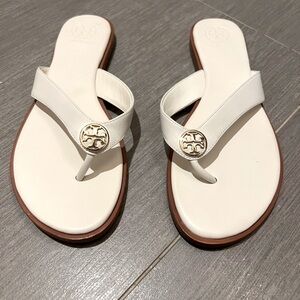 White Tory Burch Thong Sandal